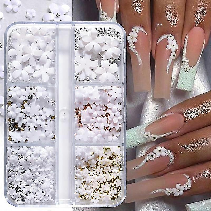 nail decorations 3D floral designs for gel