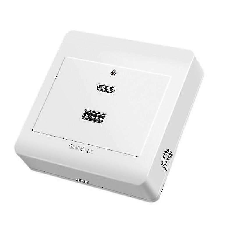 USB-vägguttag Typ-C USB-väggladdaruttag 18W 220V USB-uttag Uttag