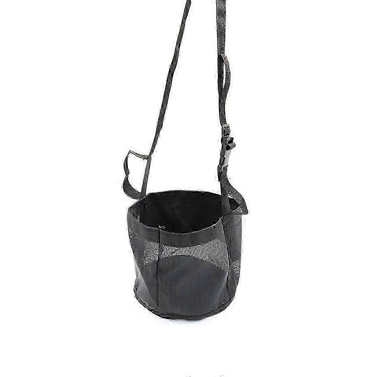 Justerbar elastisk höfoderpåse för hästar - Utomhushalsfoderpåse i -24x25cm