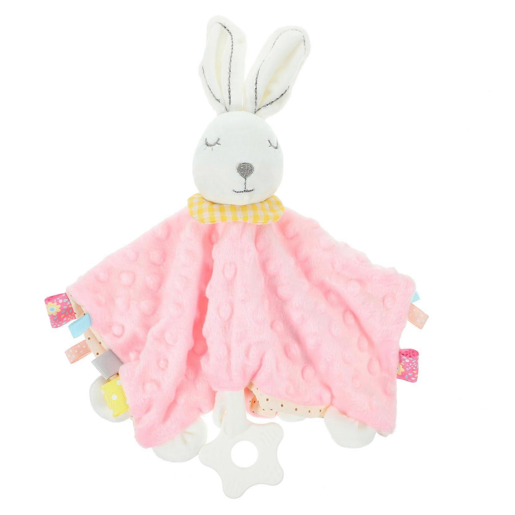 Security Blanket With Stuffed Rabbit Machine Washable Soft Plush Lovey For Babies Toddlers Unisex Soother For Sleep