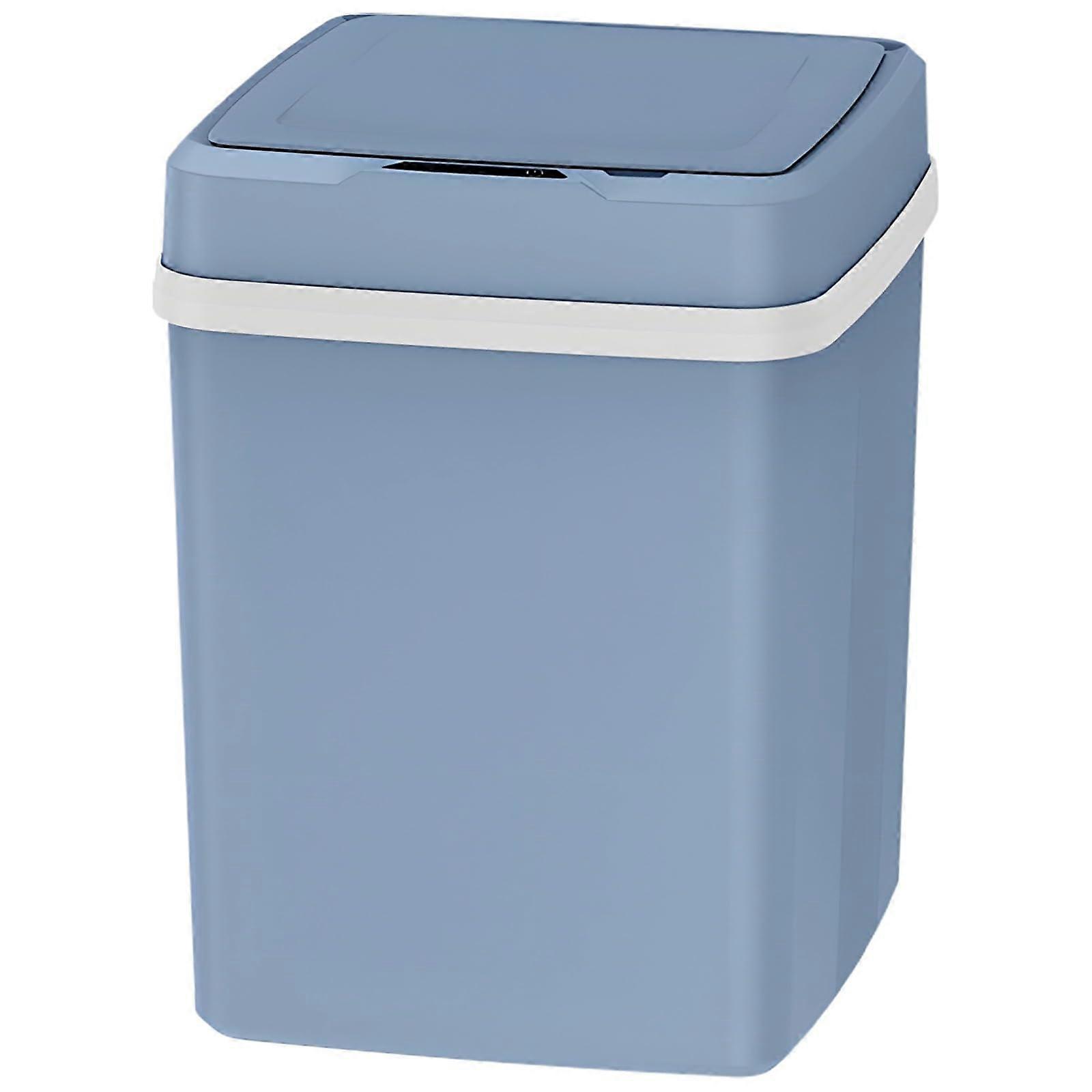 Touchless Trash Bin 12L Capacity Infrared Sensor Waterproof Design BuiltIn Lithium Battery Blue Kitchen and Bathroom