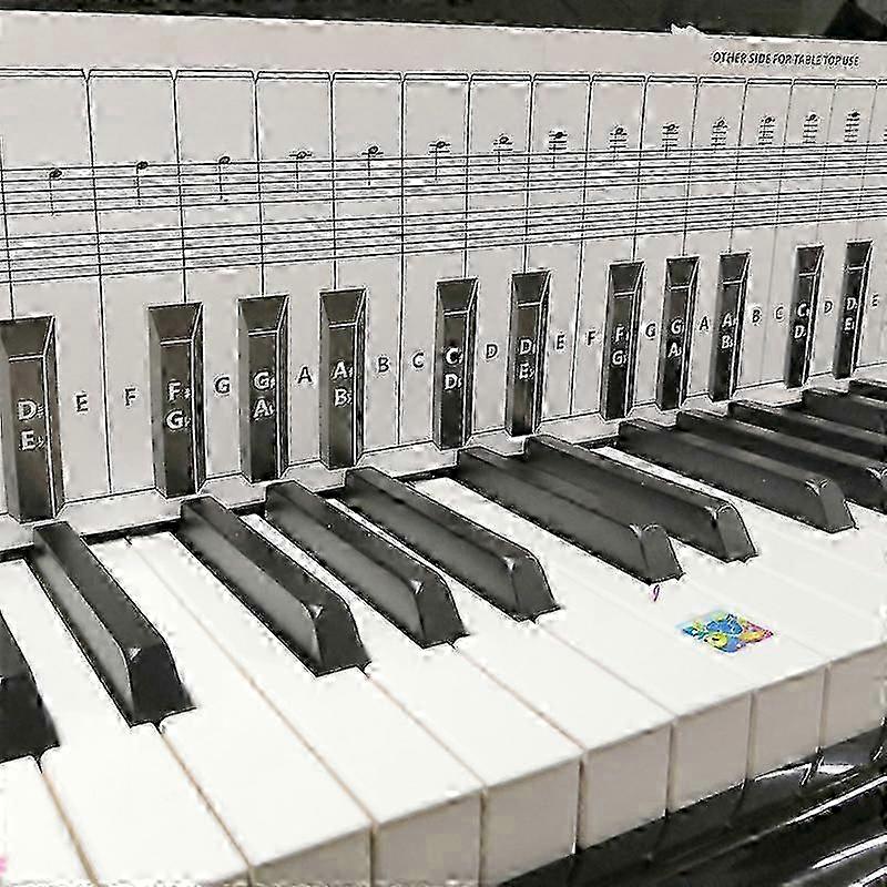 88-key piano keyboard practice sheet comparison table standard 1:1 portable piano fingering practice comparison table