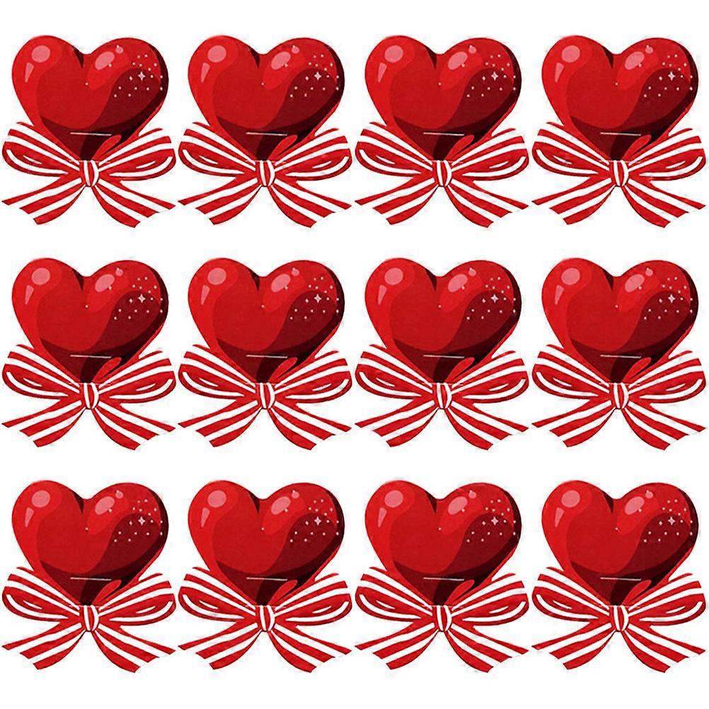 100pcs Heart Shaped Lollipop Paper Cards Candy Wrapping Holders