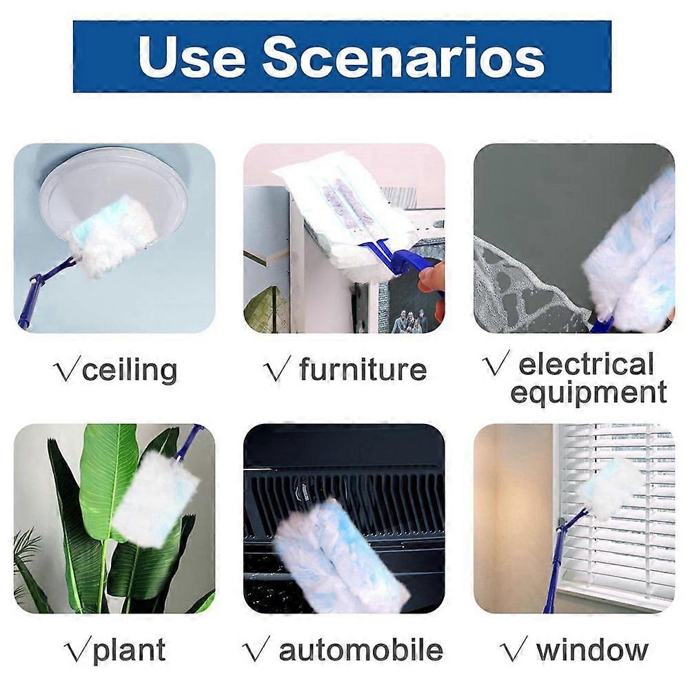 B Replace Heads Disposable Duster Refills Bulk Replacement Head for Cleaning Home Office Blinds Car
