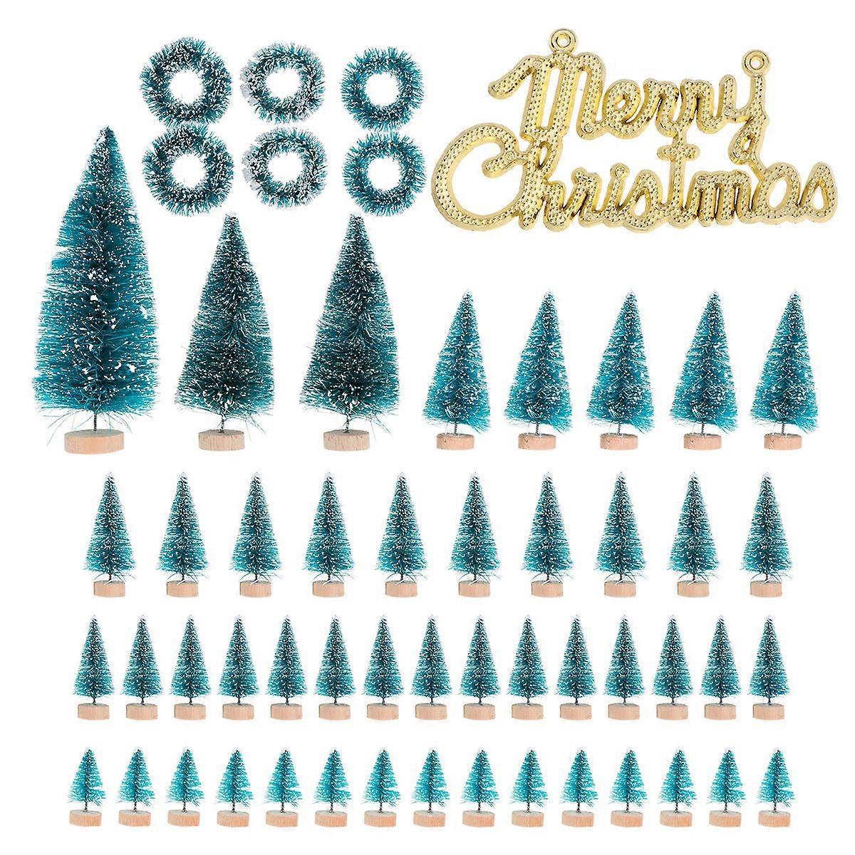 Christmas Supplies Mini Christmas Tree Set for Decoration 55 Assorted Pieces