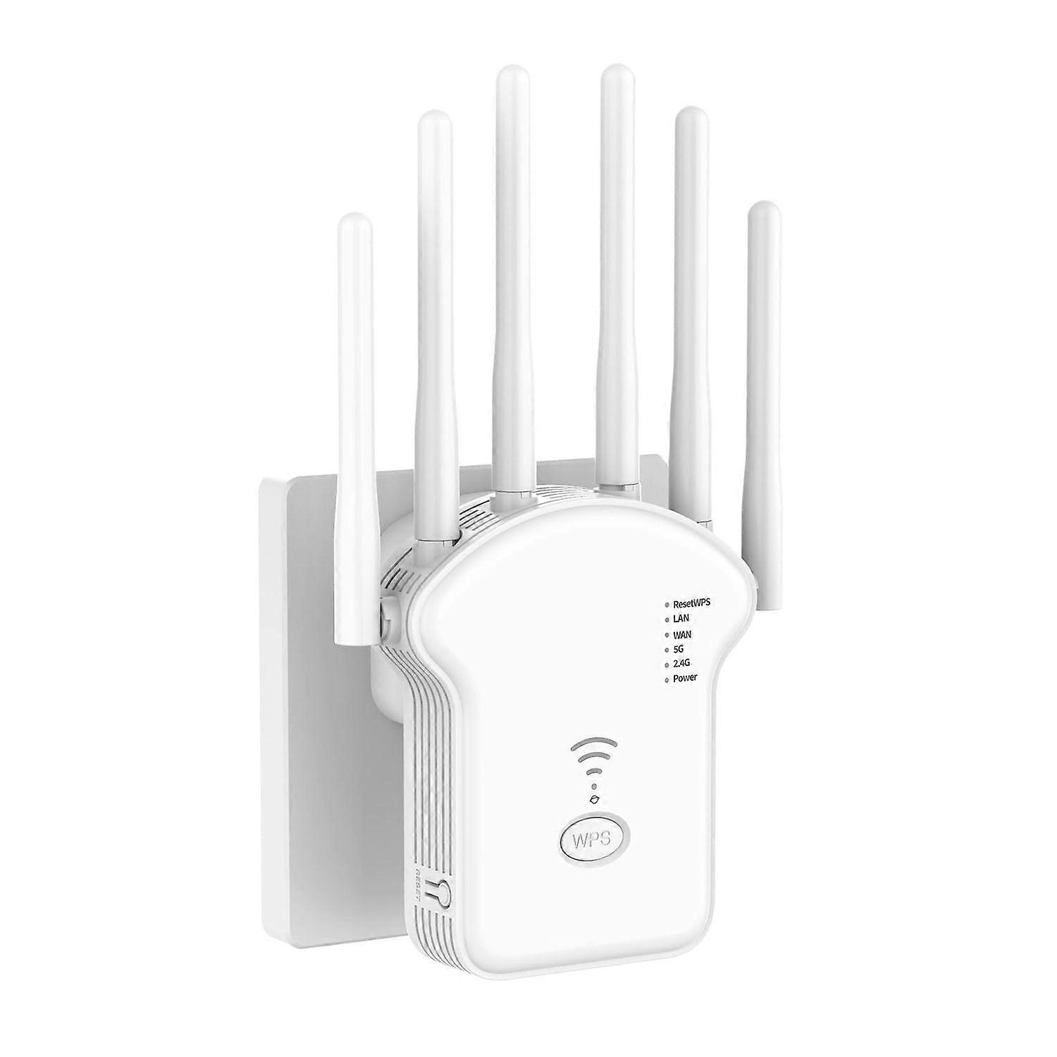WLAN Repeater - 1200Mbit/s Dual Band, 4 Antennas(White)