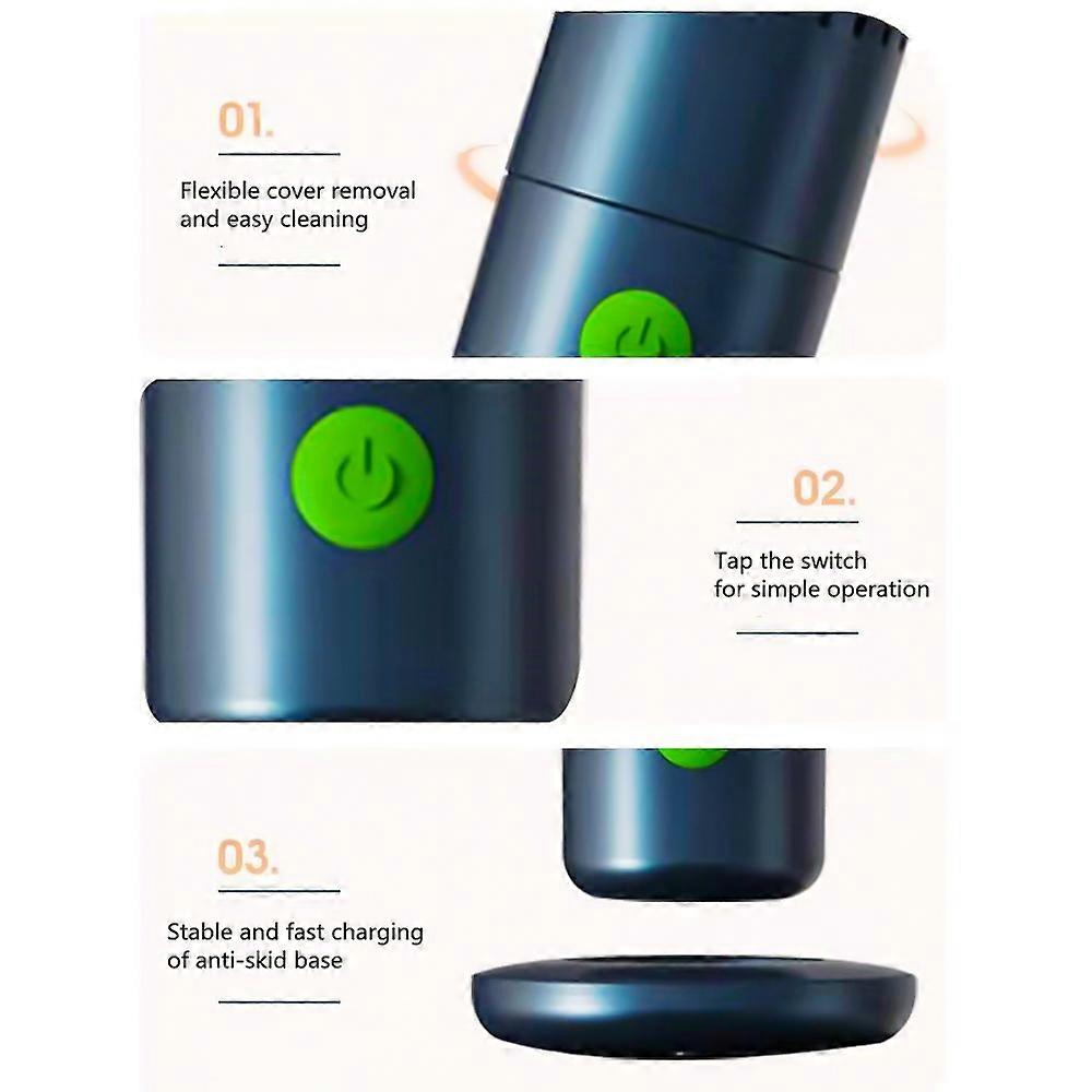 Multifunctional Portable Mini Fruit Vegetable Cleaning Machine Capsule Shape Automatic Food Cleaner Purifiers Device Wireless Charging for for Rice M