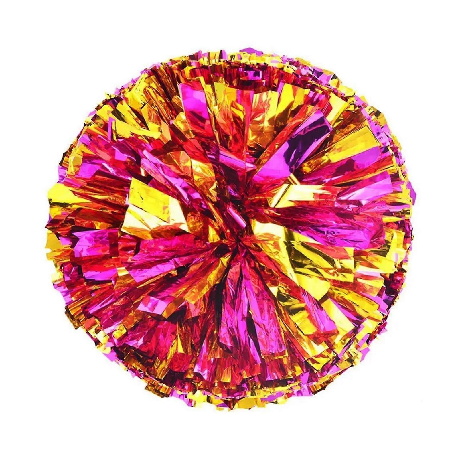 Cheerleader Pom Poms 10 Pieces Handle Style Pompoms For Cheerleading Team Sports Games And Competitions
