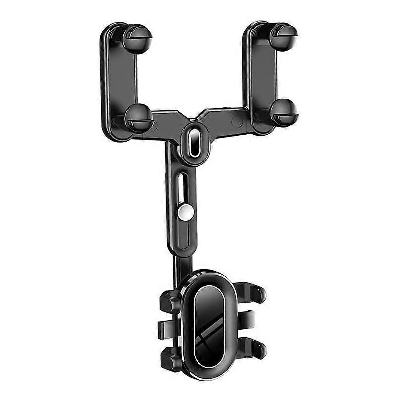 360 Degree Rotating Holder Car Phone Stand Rearview Mirror Mount For 47 Inch Phones Shockproof ClipType Cradle