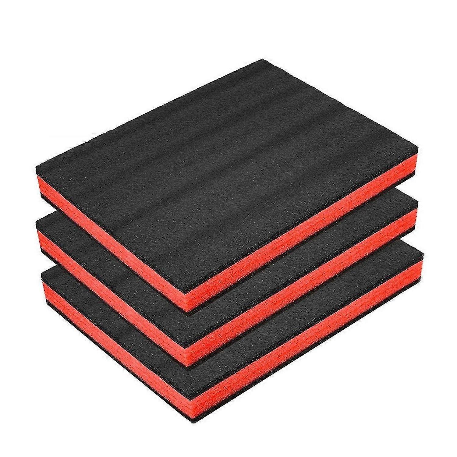 3Pcs Cuttable Polyurethane Foam Sheets,Polyethylene Tool Foam Sheets,Drawer Liner,ToolBox and Storage Tool Shadow