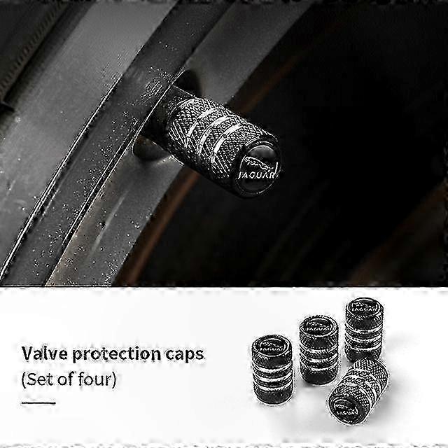 4 Piece Wheel Valve Caps Compatible with  Models XF XJ F-Type I-Pace E-Pace XE F-Pace XJR X-Type S-Type XKR XFR