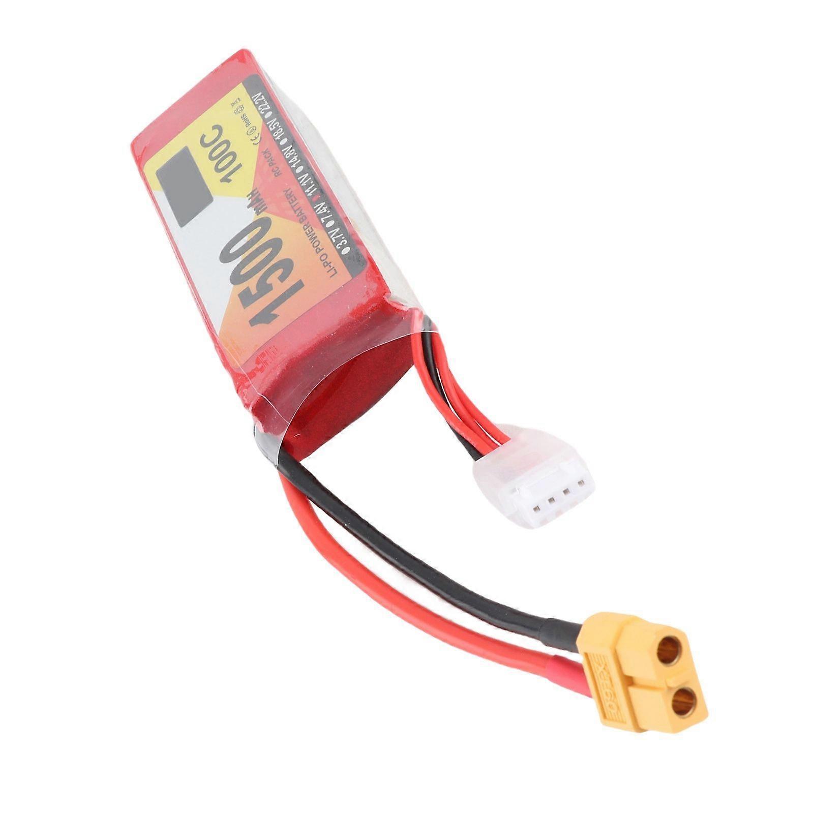 11.1V 1500mAh 100C 3S LiPo Battery with XT60 Plug Accessory for QAV250 RC Racing Car Quadcopter