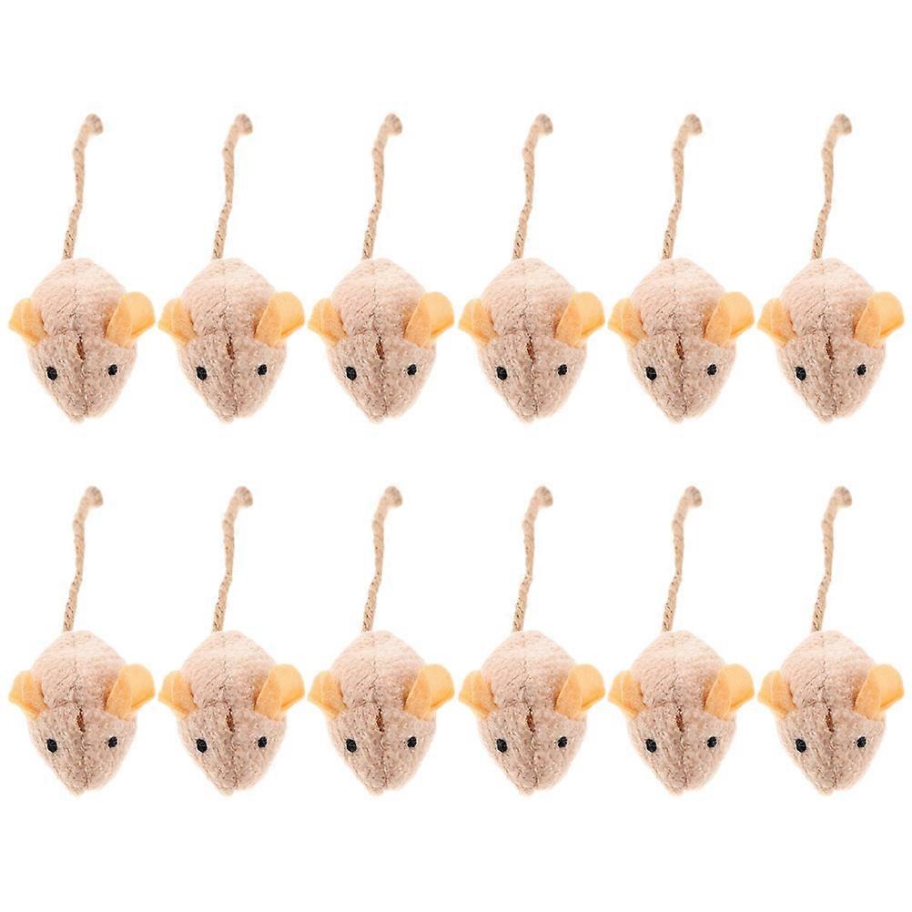Interactive Mouse Cat Toys Plush Chew Toys for Indoor Cats 36Pcs