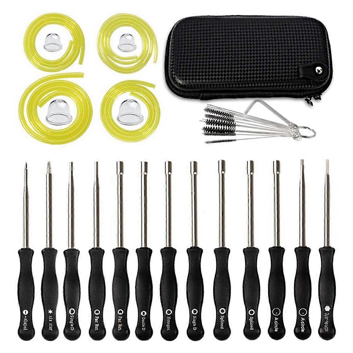 Carburetor Screwdriver Adjustment Cleaning Brush Tool Set Kit