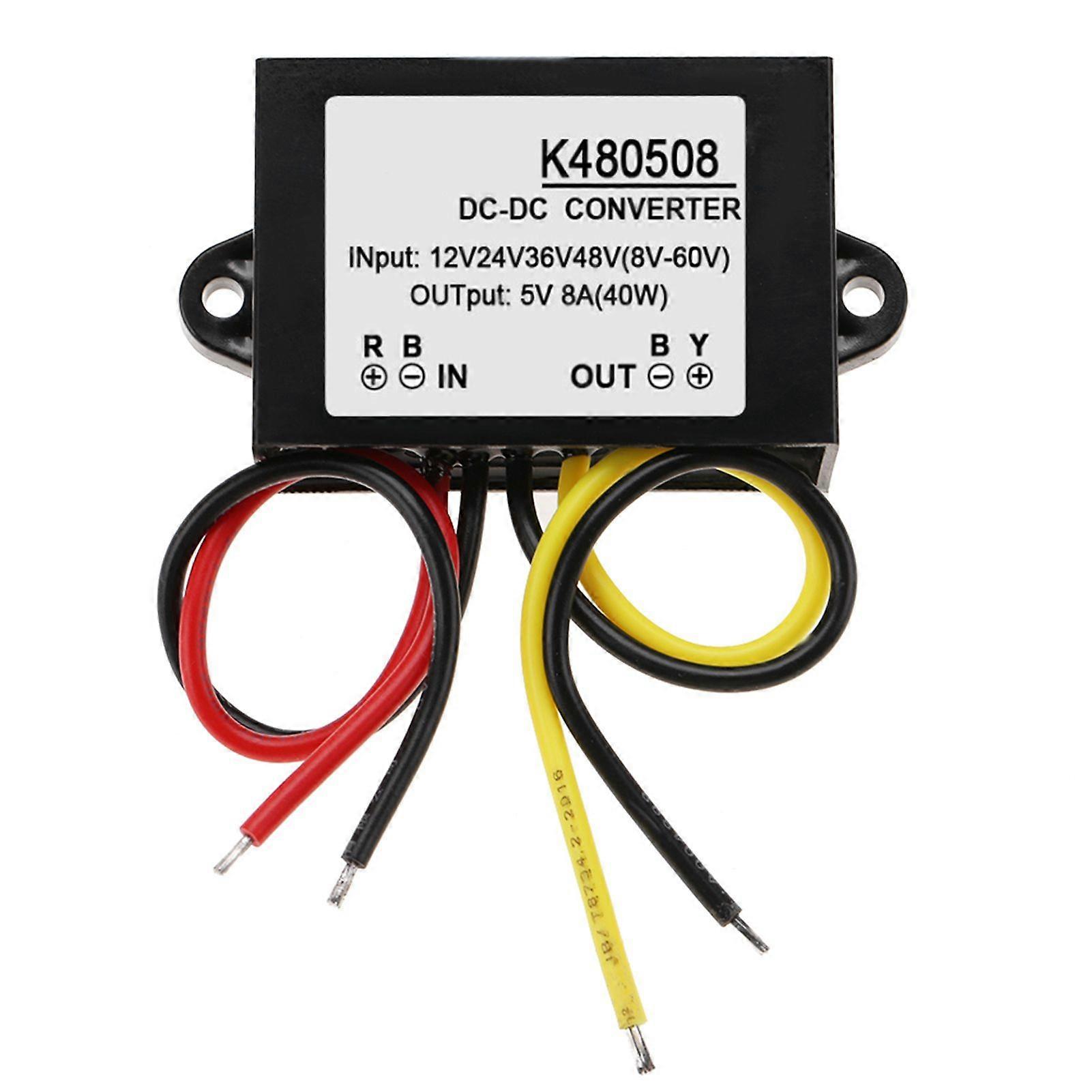 DC-DC Step-Down Converter Step-Down Power Supply Module 12V/24V/36V/48V to 5V 8A
