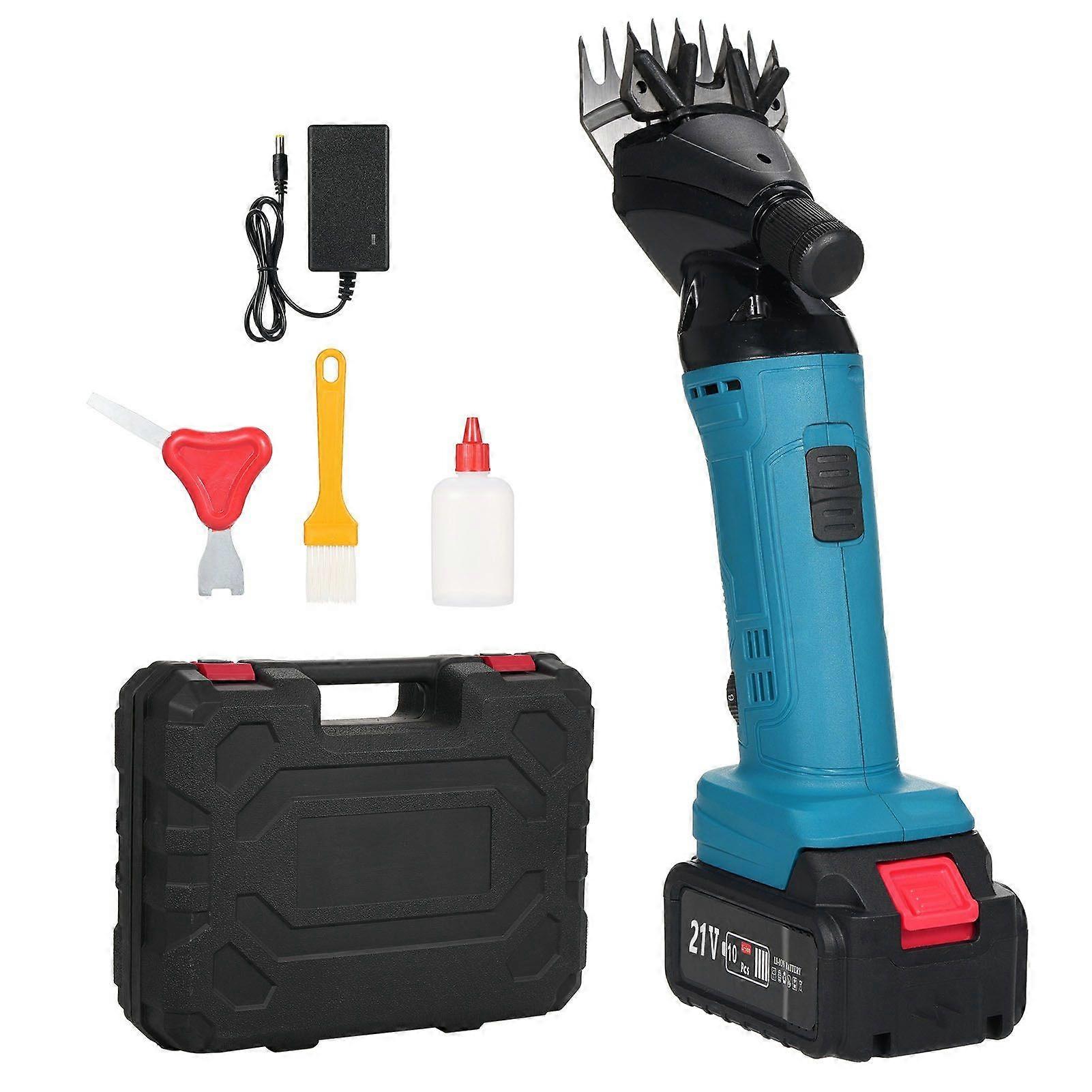 9 Tooth 6 Speed Adjustable Lithium Ion Wool Shears Set Electric Sheep Shaving Machine for Shearing Animals