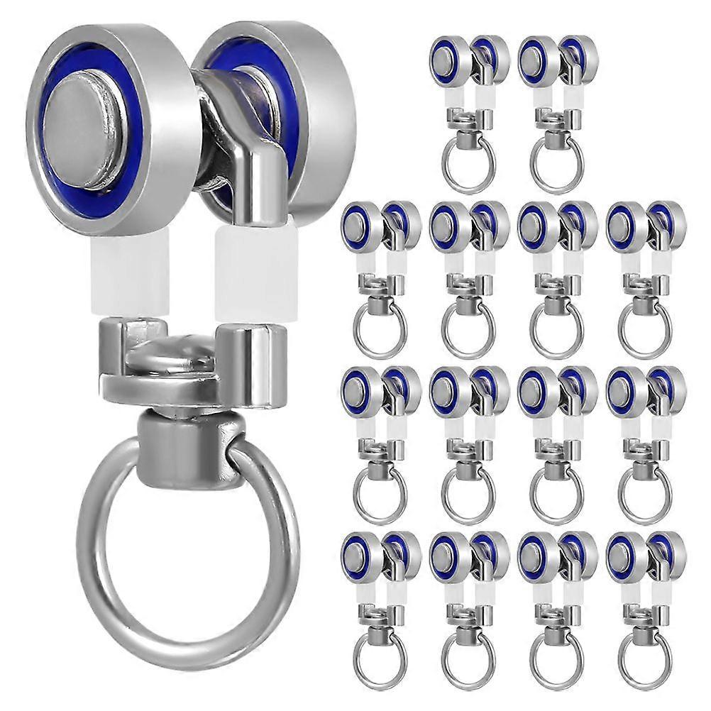 15pcs Ceiling Track Rollers For Curtains Ceiling Track Rollers Curtain Sliders Curtain Parts Curtain Rail Gliders Curtain Track Pulley System