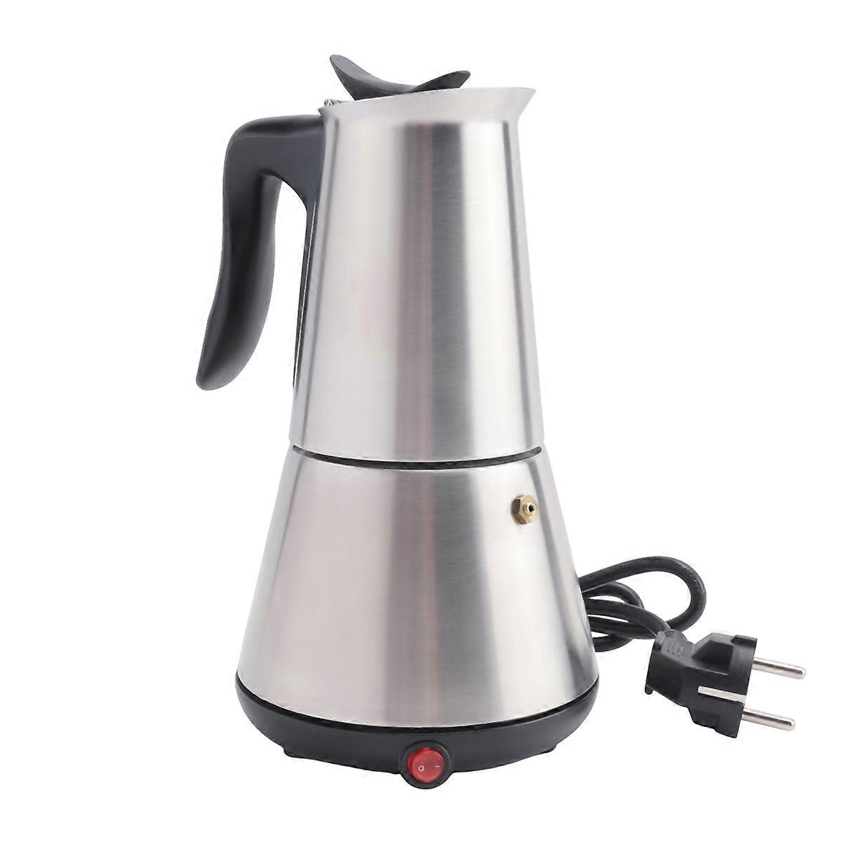 Elektrisk komfyr, espressomaskin, mokakanne, 6 kopper, klassisk maker, EU-plugg