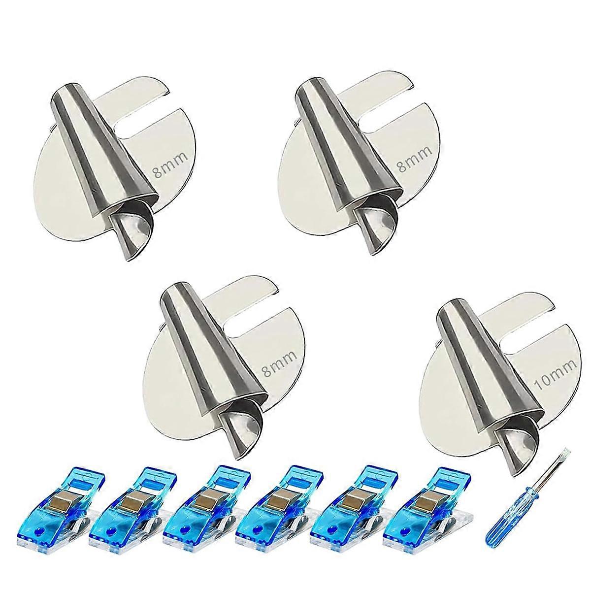 Sewing Rolled Hemmer Foot Set 4Pcs (4/6/8/10MM)