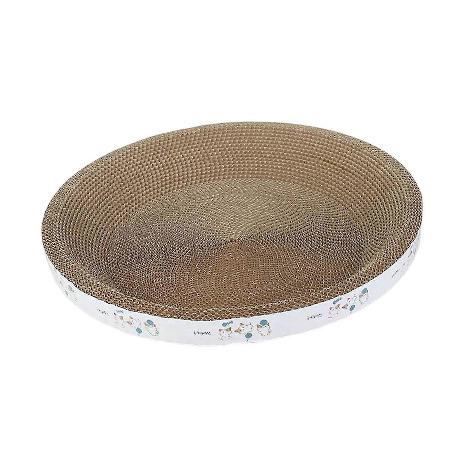 Cat Scratch Pad 43cm, Sleeping Bed Scratcher Bowl Nest, Cardboard Lounge Mat, Soft Scratching Board Compatible with Furniture Protection