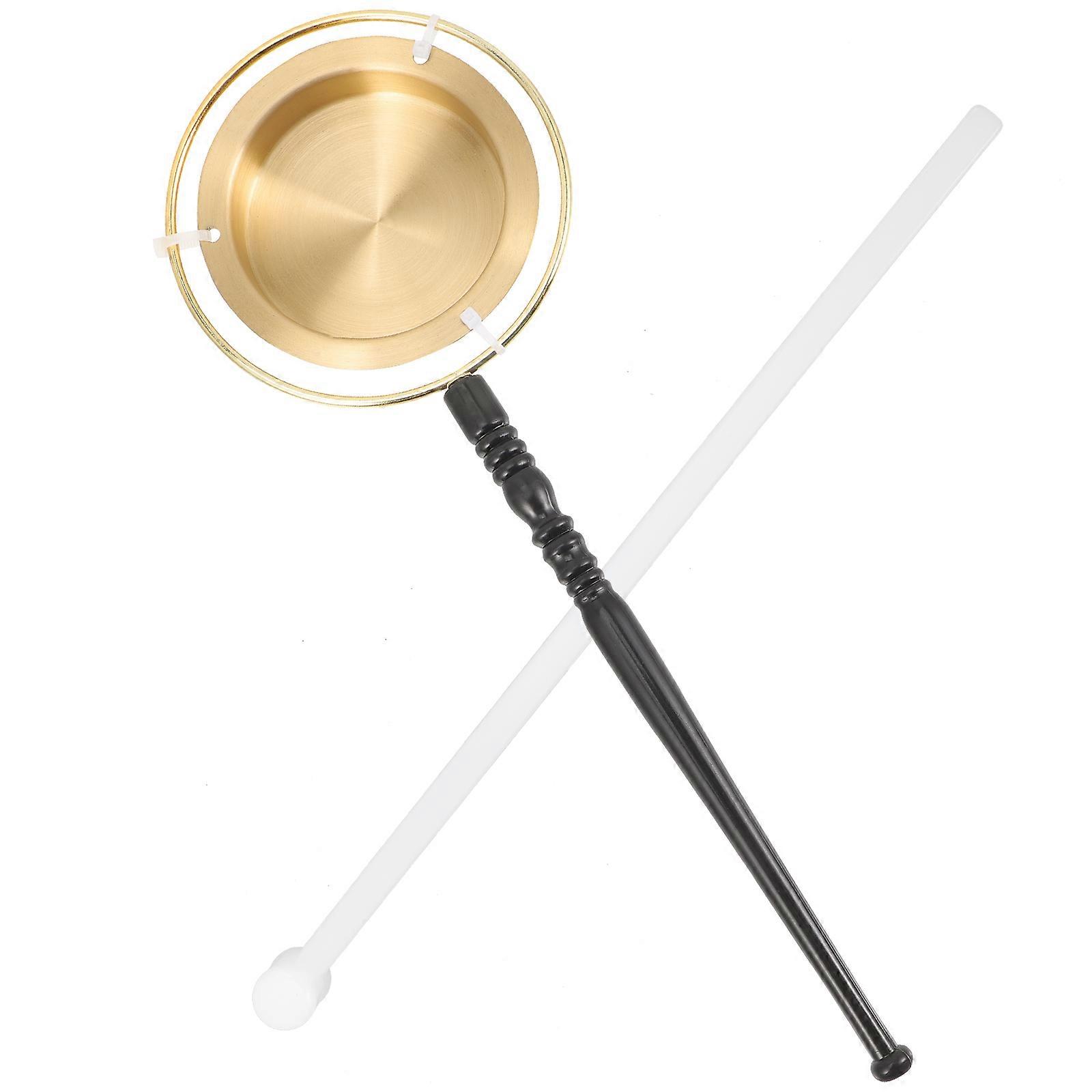 Golden Copper Yin Qing Musical Instrument for Playing 3Sets Delicate Temple Ornament