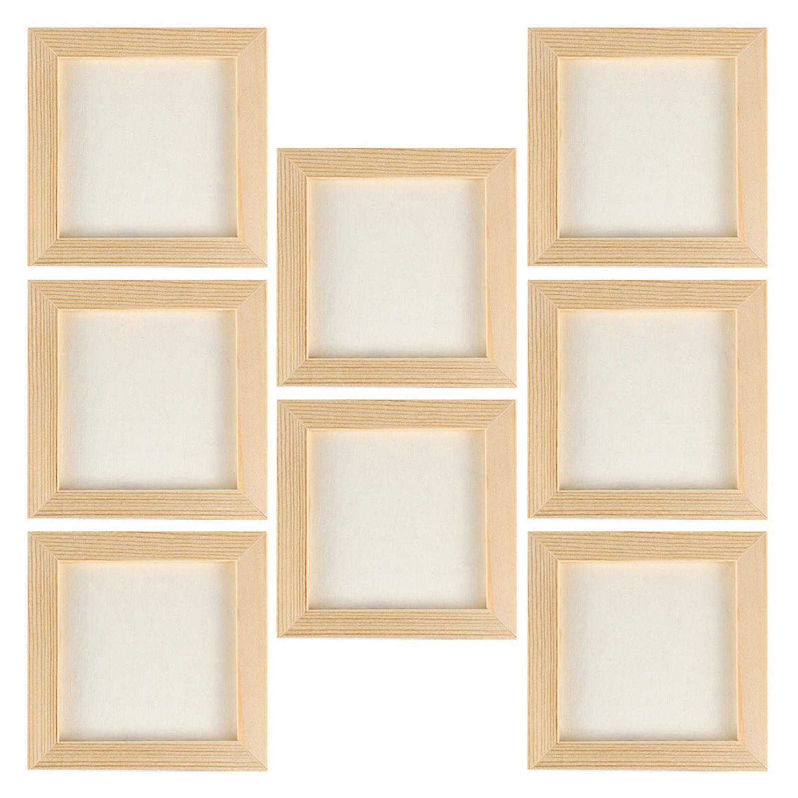 DIY Clay Wooden Picture Frame for Kids 40Pcs Wooden Blank Frames