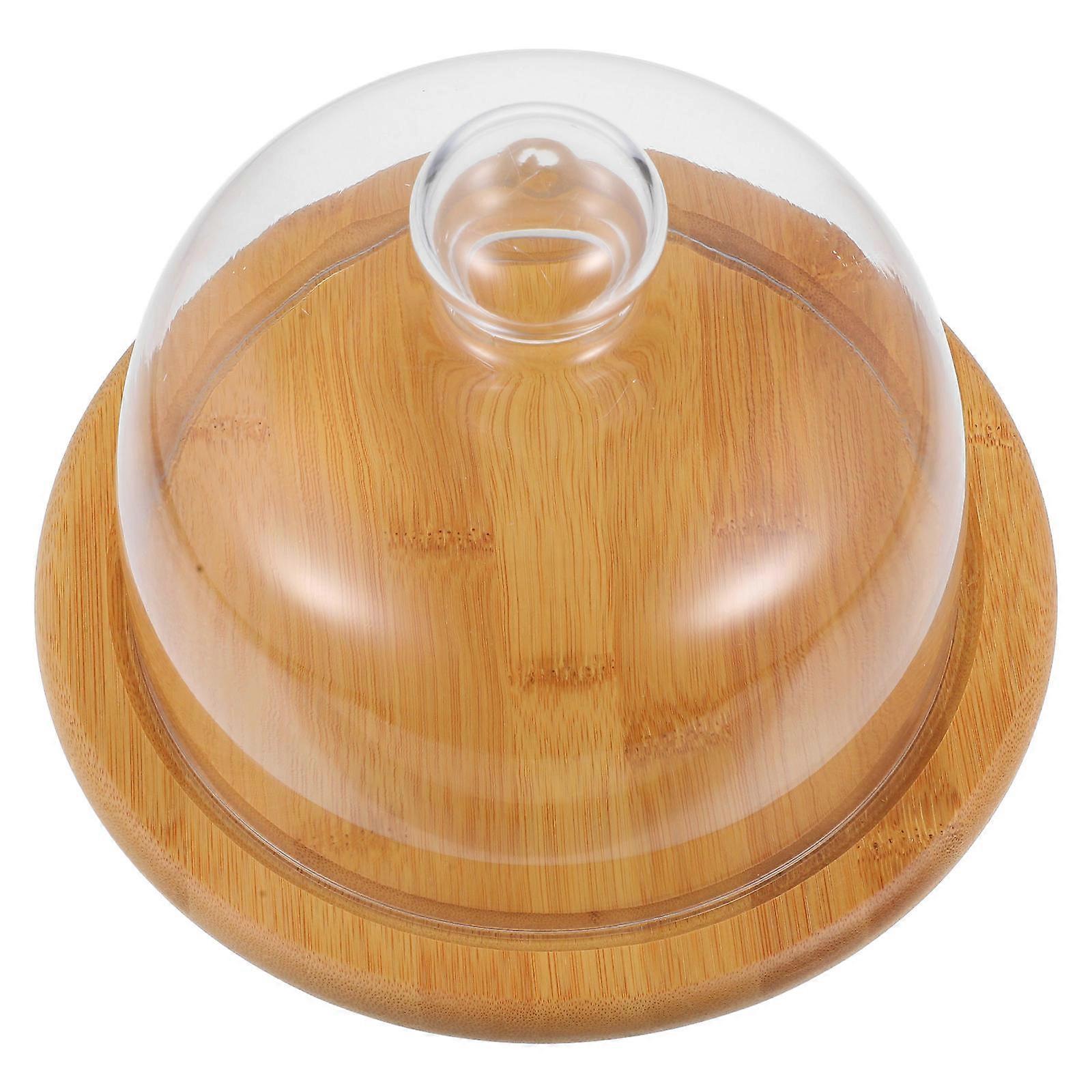 Covered Pastry Tray Bread Plate Snack Tray Food Serving Simple Appearance Material 8.7×8.7×5.9in 1Set