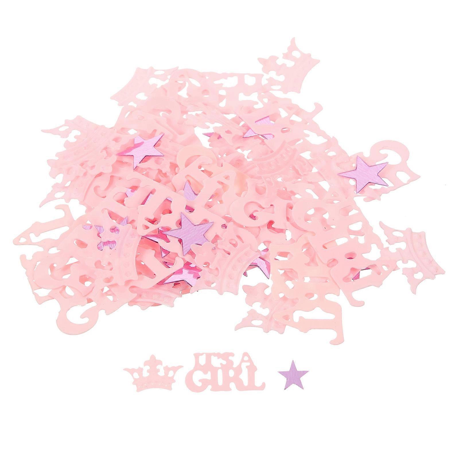 Confetti Table Decoration Photo Props 4 Sets Ideal For Baby Showers And Infant Parties In Pink