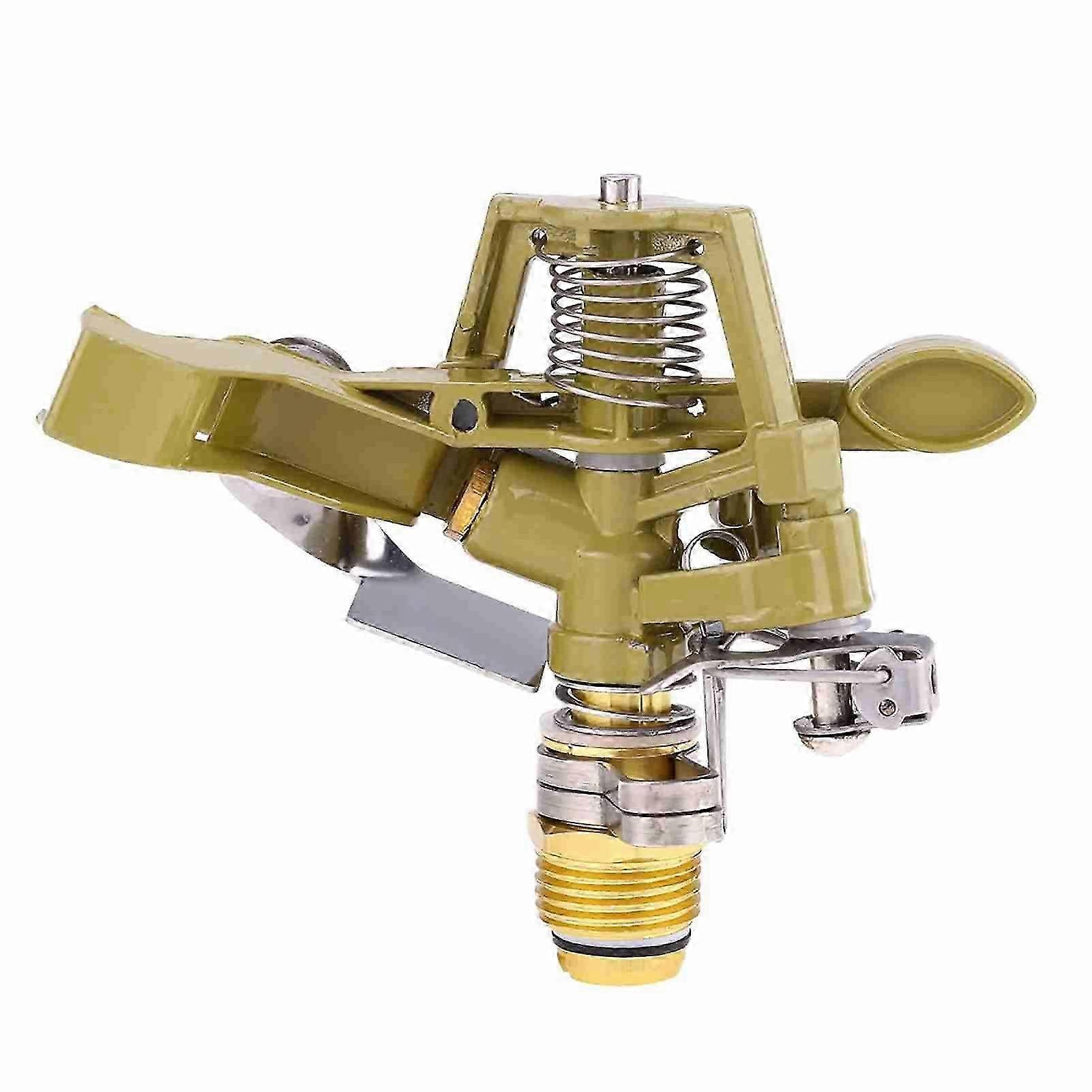 Garden Irrigation Adjustable Rotor Sprinkler External Thread Durable Brass and Plastic Construction for Efficient Waterin