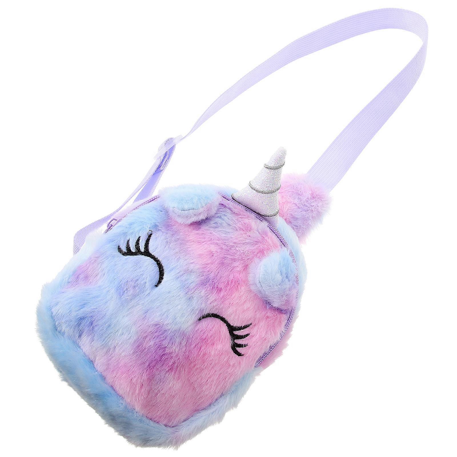 Unicorn Purse 4Pcs Adorable Shoulder Bag For Girls And Children Daily Use Multi Color Storage Solutions