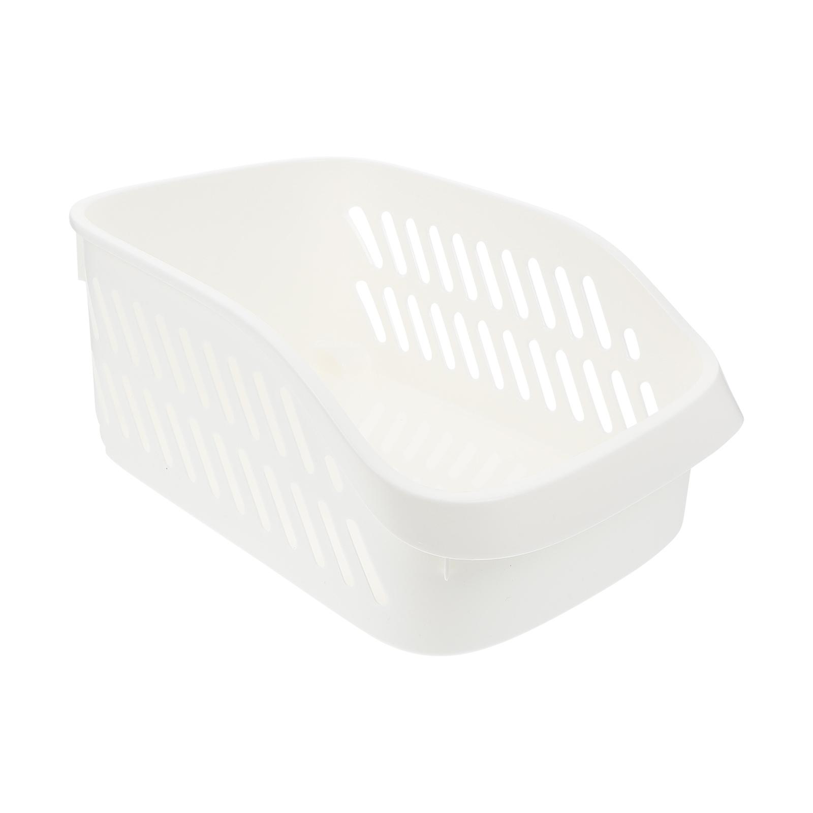 Plastic Storage Unit Rectangular Modern Design White 28X19X11.2CM For Home Organization 1Pcs