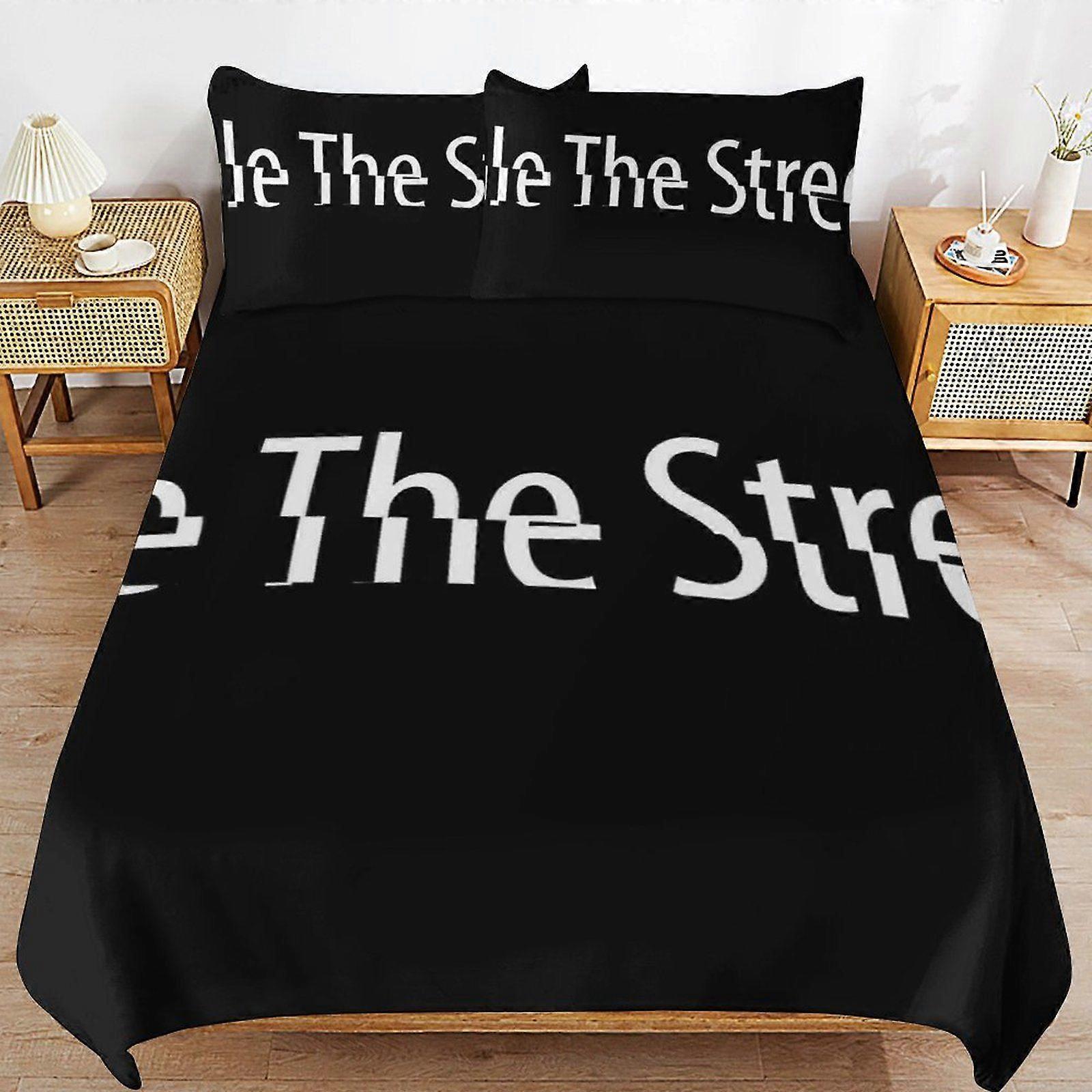 a198 The Script Parure de lit avec housse de couette et fermeture éclair sécurisée, texture ultra confortable, fils durables, solution de literie b198