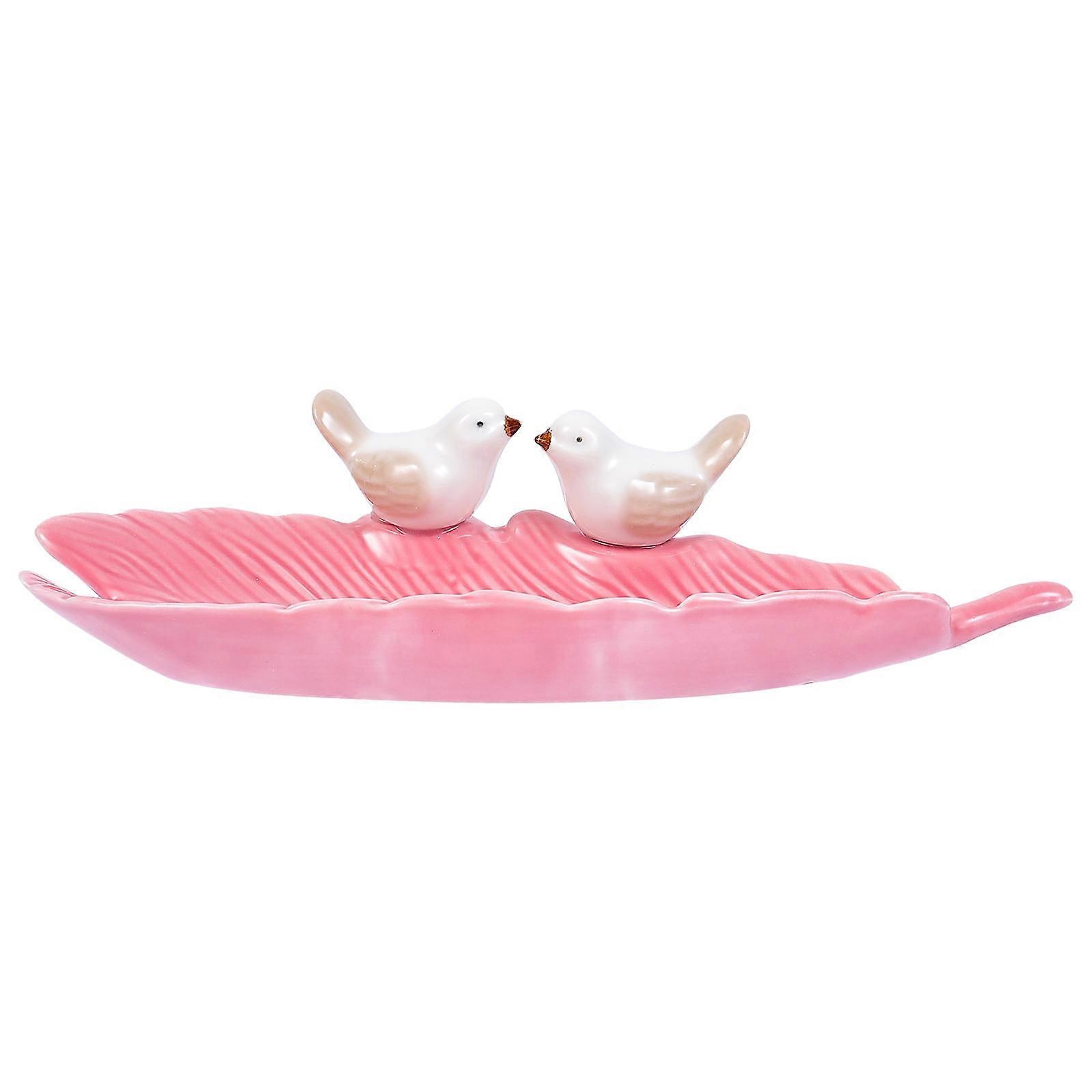 Creative Jewelry Storage Tray 2Pcs Pink Decorative Use