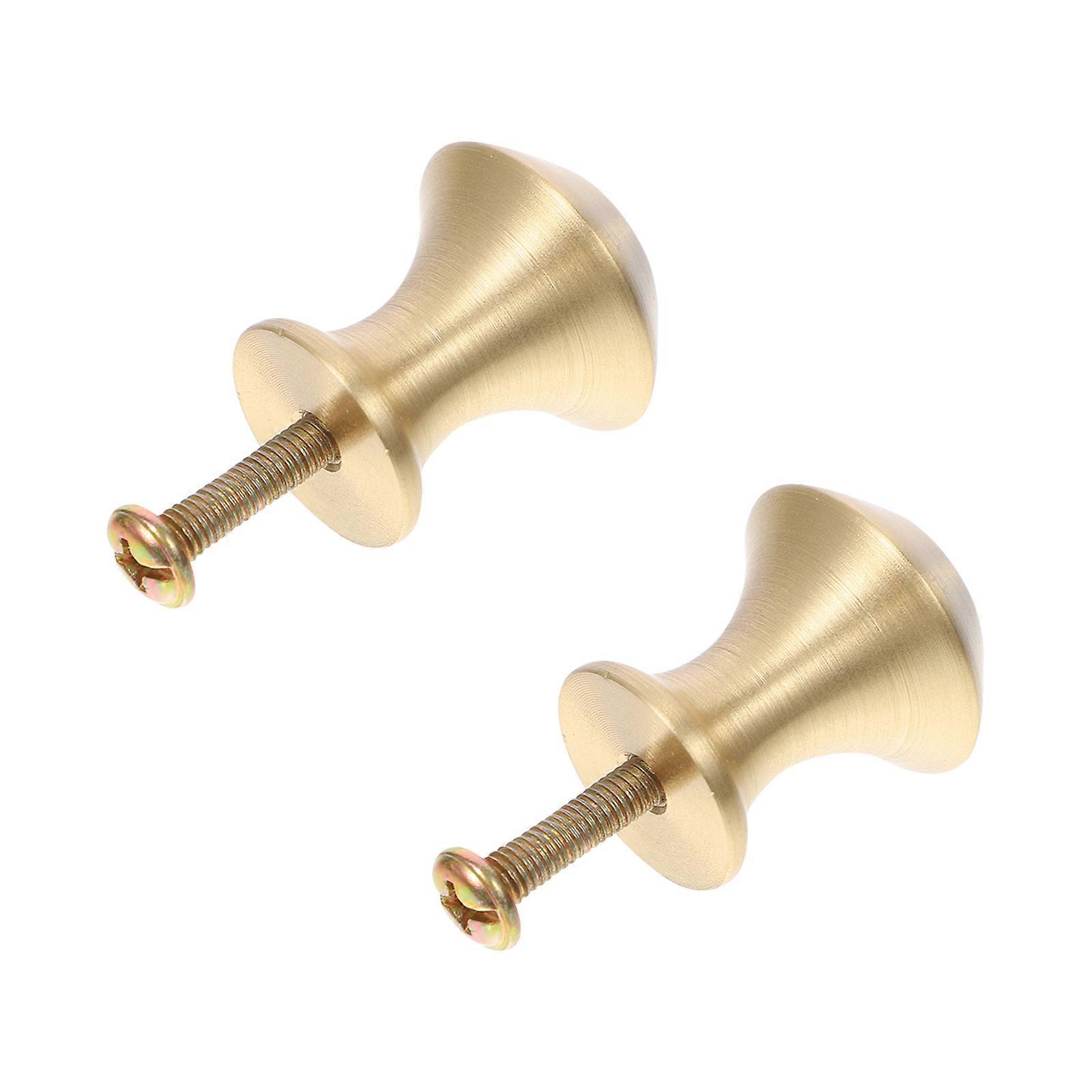 Golden Brass Cabinet Drawer Knobs for Cupboard Pull 6Pcs