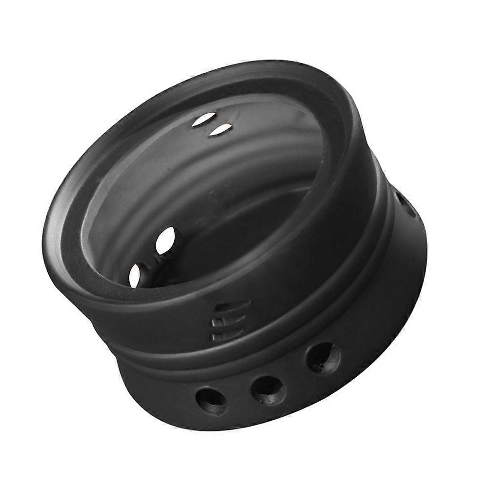 Black Teapot Candle Warmer Ceramic Heating Stand for Indoor Use 3Pcs