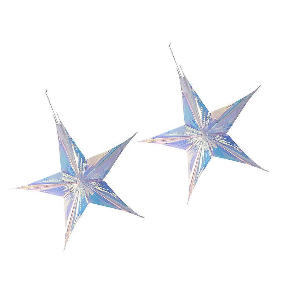Five-Pointed Star Hanging Decor Decorative Star Pendant for 2Pcs Window Wall