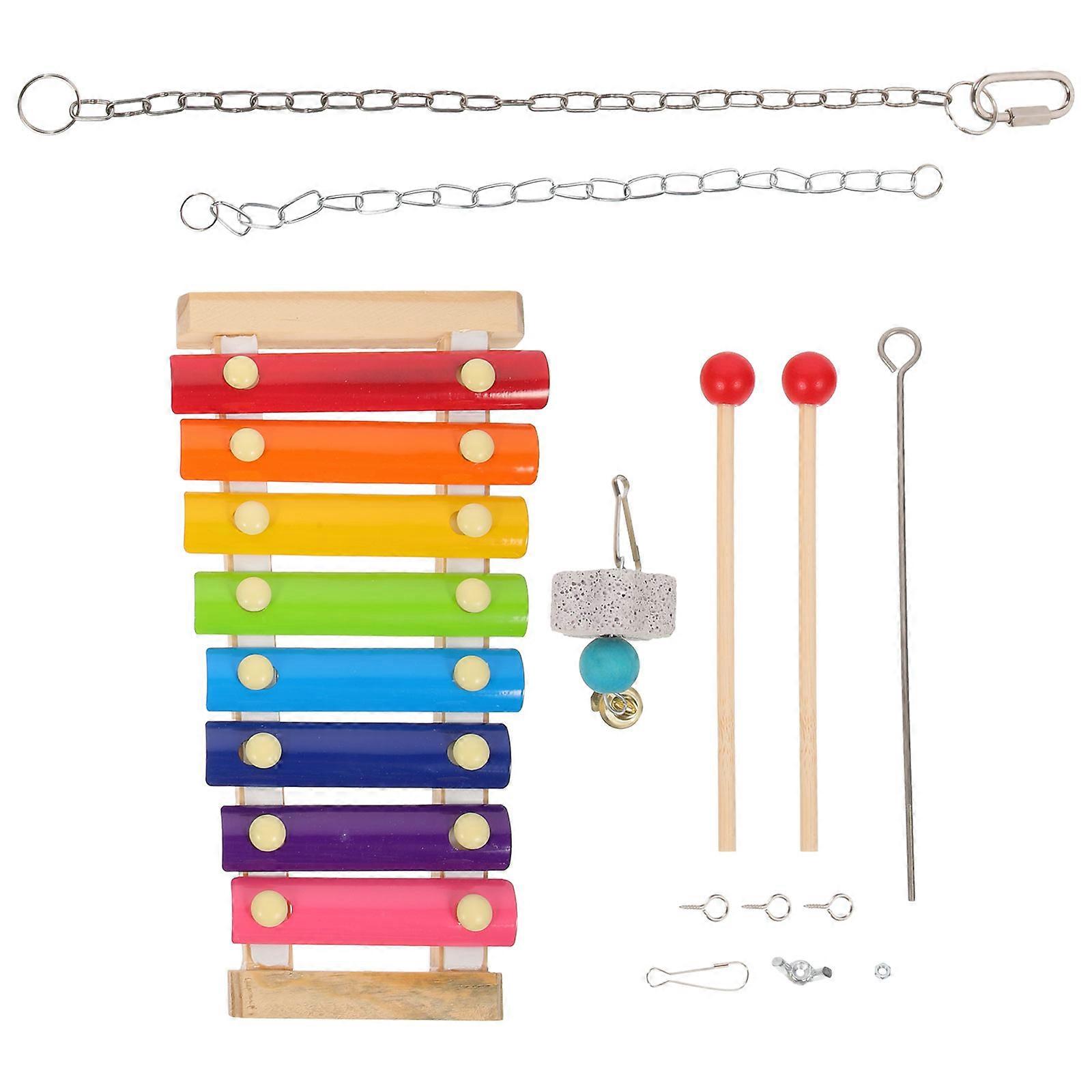 Chicken Fruit Hanging Feeder Bird Toy for Pets 10Pcs Set