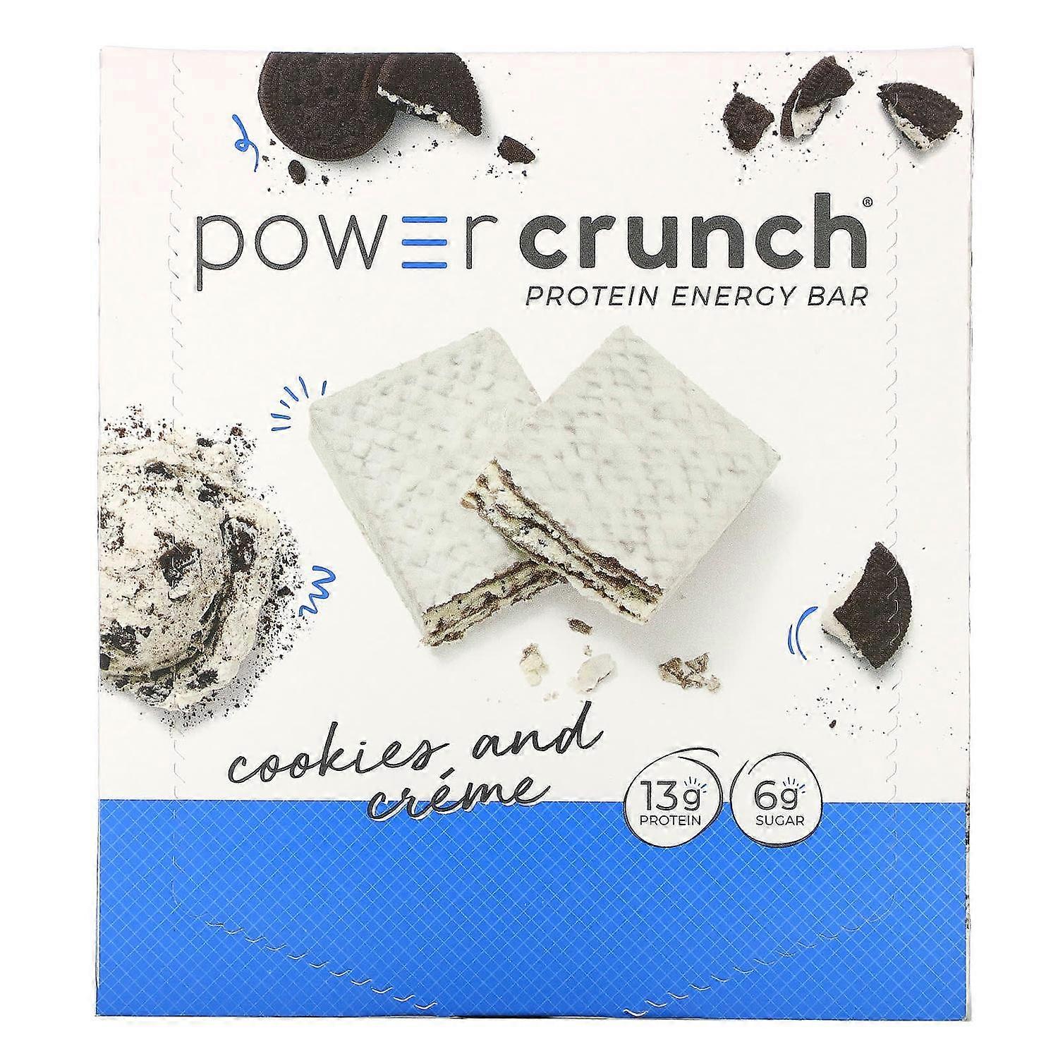 BNRG, Power Crunch Protein Energy Bar, Cookies and CrÃÂ¢ÃÂÃÂÃÂÃÂ®me, 12 Bars, 1.4 oz (40 g) Each