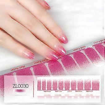 Nagelsticker 20 Fingernagelsticker Mädchen Zwiebel rosa Farbverlauf Nagelsticker ZL-030 blankes Stück + Nagelfeile