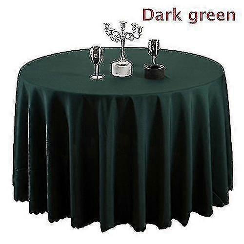 Polyester Round Tablecloth Wedding Hotel Decoration Tablecloth Dining Table Cover Green