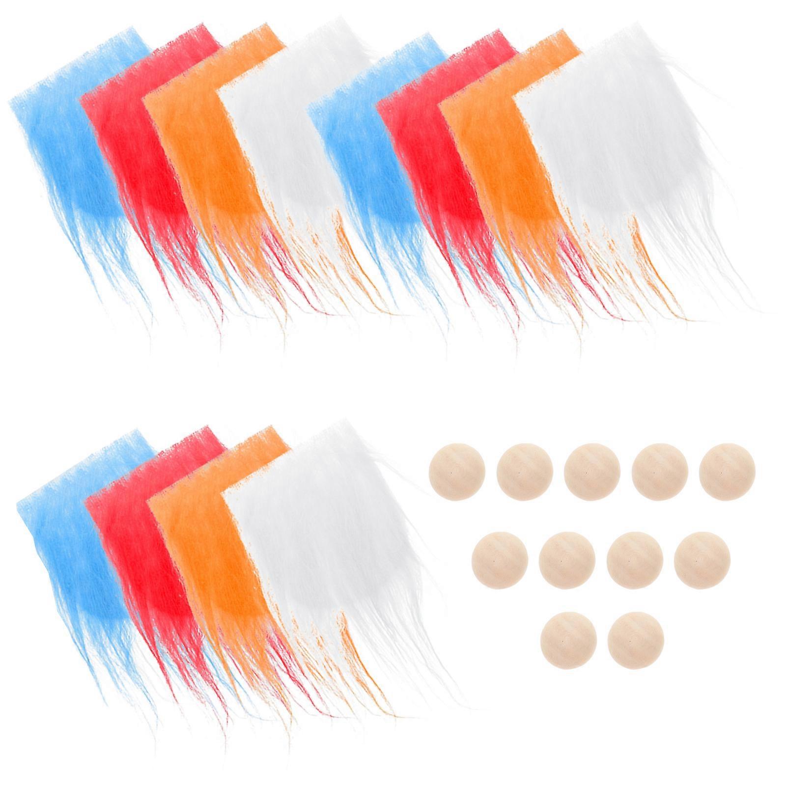 Pre-Cut Gnome Beard for Handmade Gnome Crafts with Faux Fur 4Sets Pack