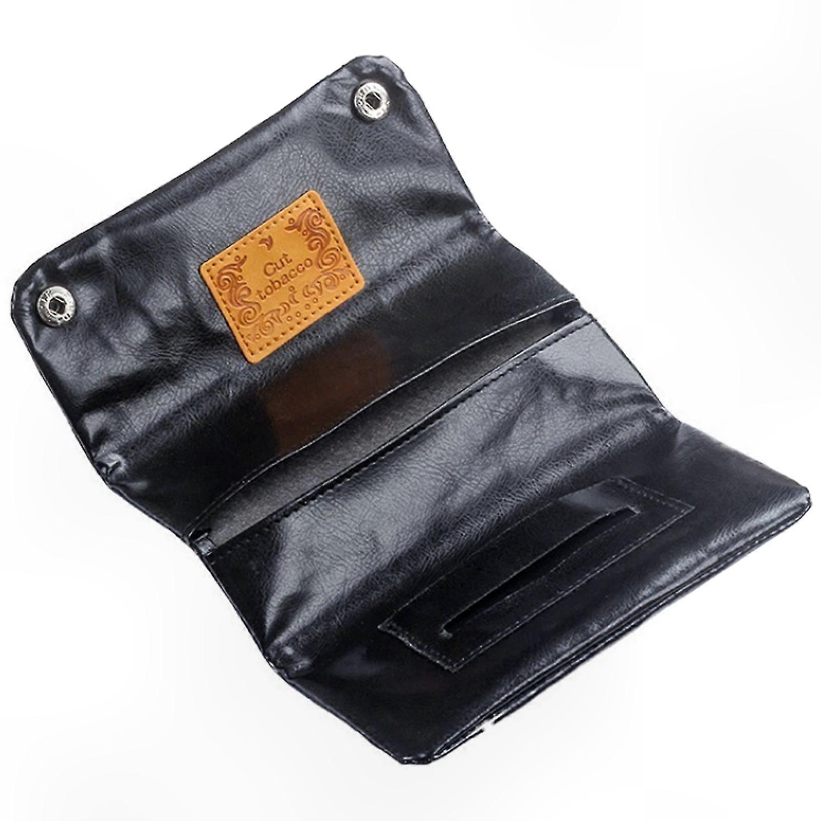 1pcs PU Leather Tobacco Pouch - Black