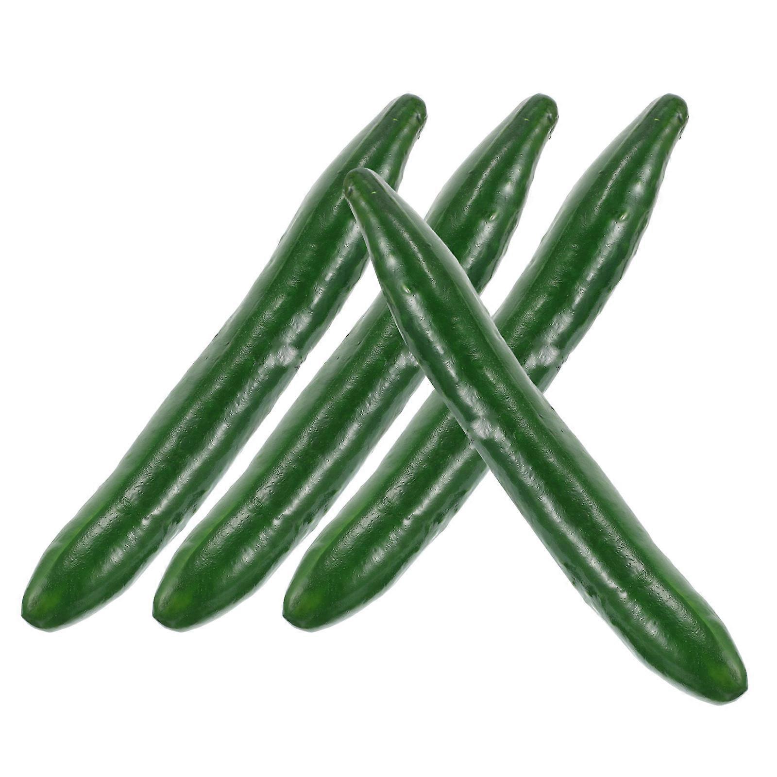 Artificial Lifelike Green Cucumber Models for Home Decor 12Pcs
