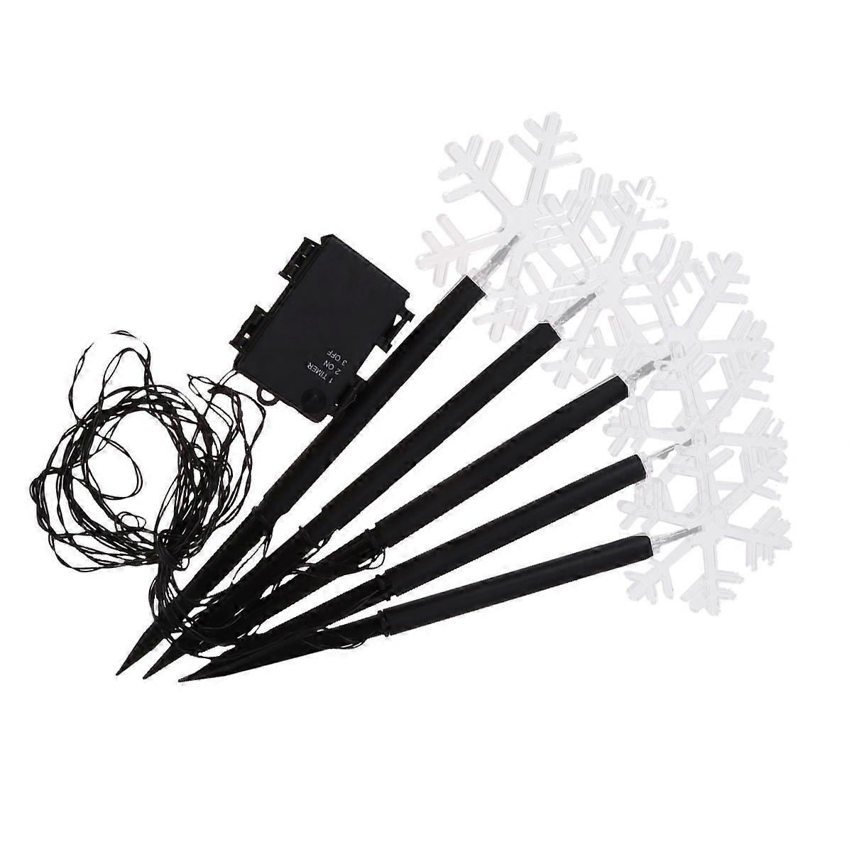 Christmas Snowflake LED Garden Stake Light Acrylic Outdoor String