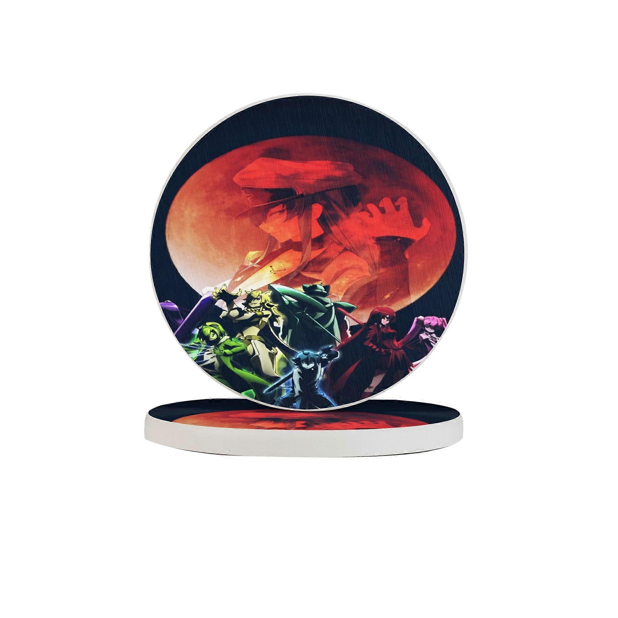 Akame ga KILL Absorbent diatomaceous earth coaster, odorless diatomaceous earth non-slip insulation protects the table top from damage One Size