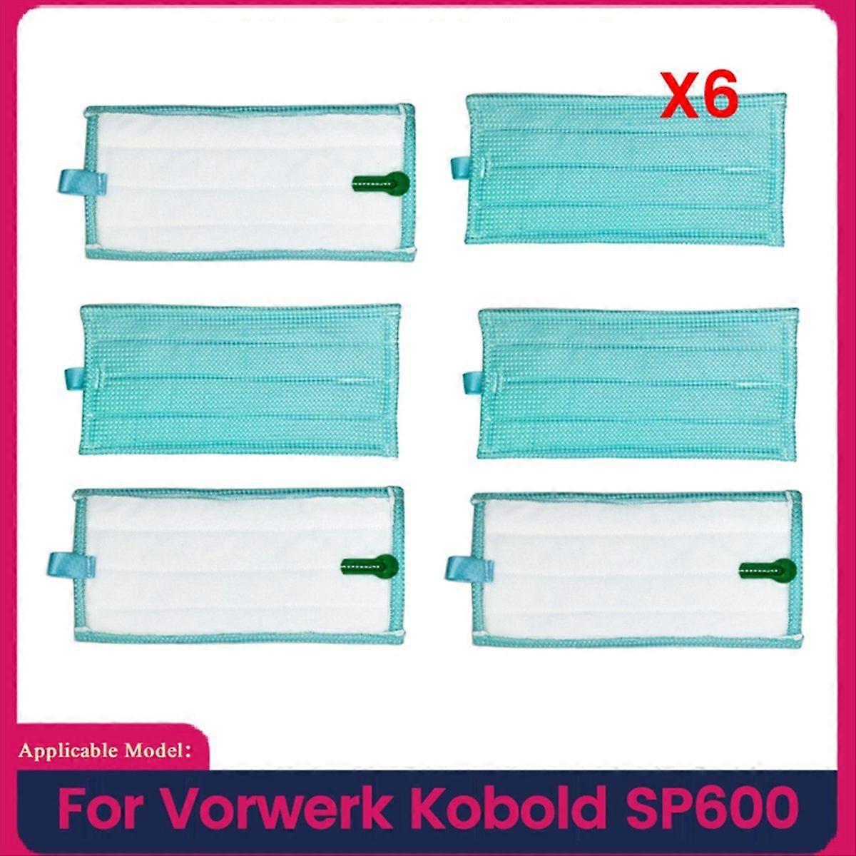 6PCS Mop Pads for Vorwerk Kobold Parts Replacement