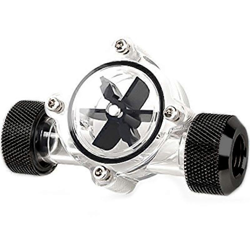 G1/4 Inch Flow Indicator,Clear Main Body,Black Blade,Matte Black