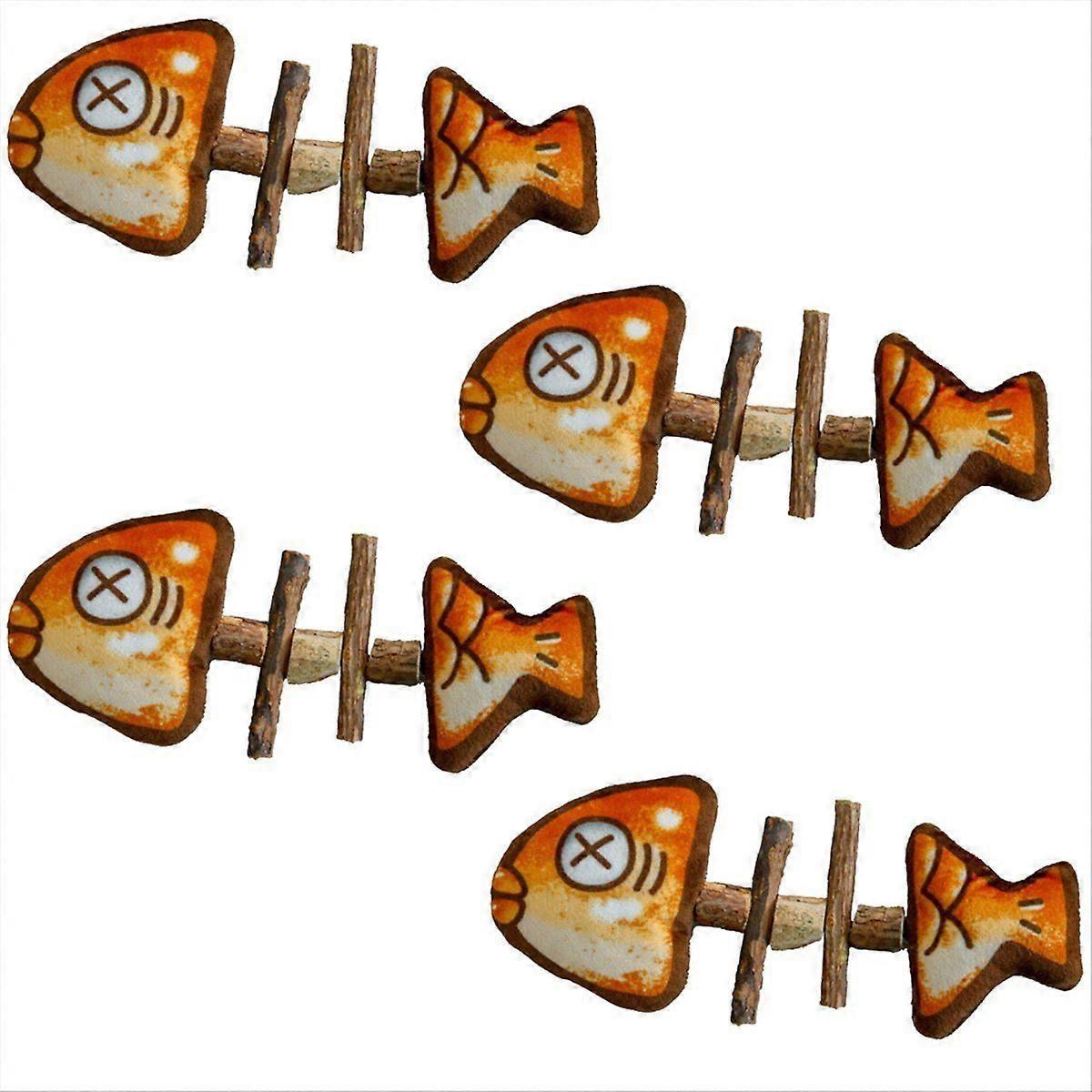 Silvervine Grilled Fish Cat Chew Toy - Interactive Molar Teaser for Kitten Dental Health