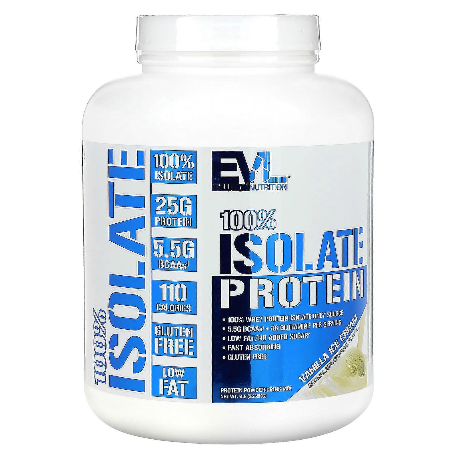 100% Isolate Protein, Vanilla Ice Cream, 5 lb (2.268 kg)