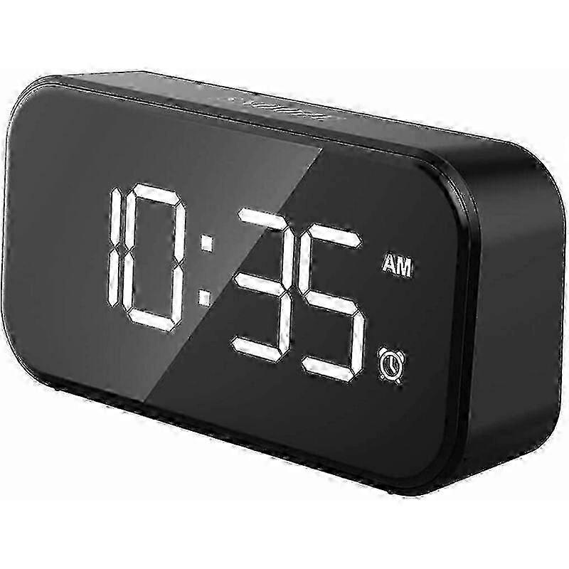 1 sveglia digitale a LED da comodino con alimentazione di rete, sveglia con display digitale a 5 LED con doppia porta USB,